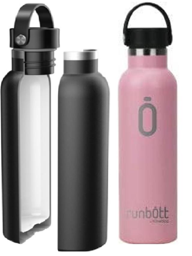 Runbott termo steklenica za vodo 600ml-roza
